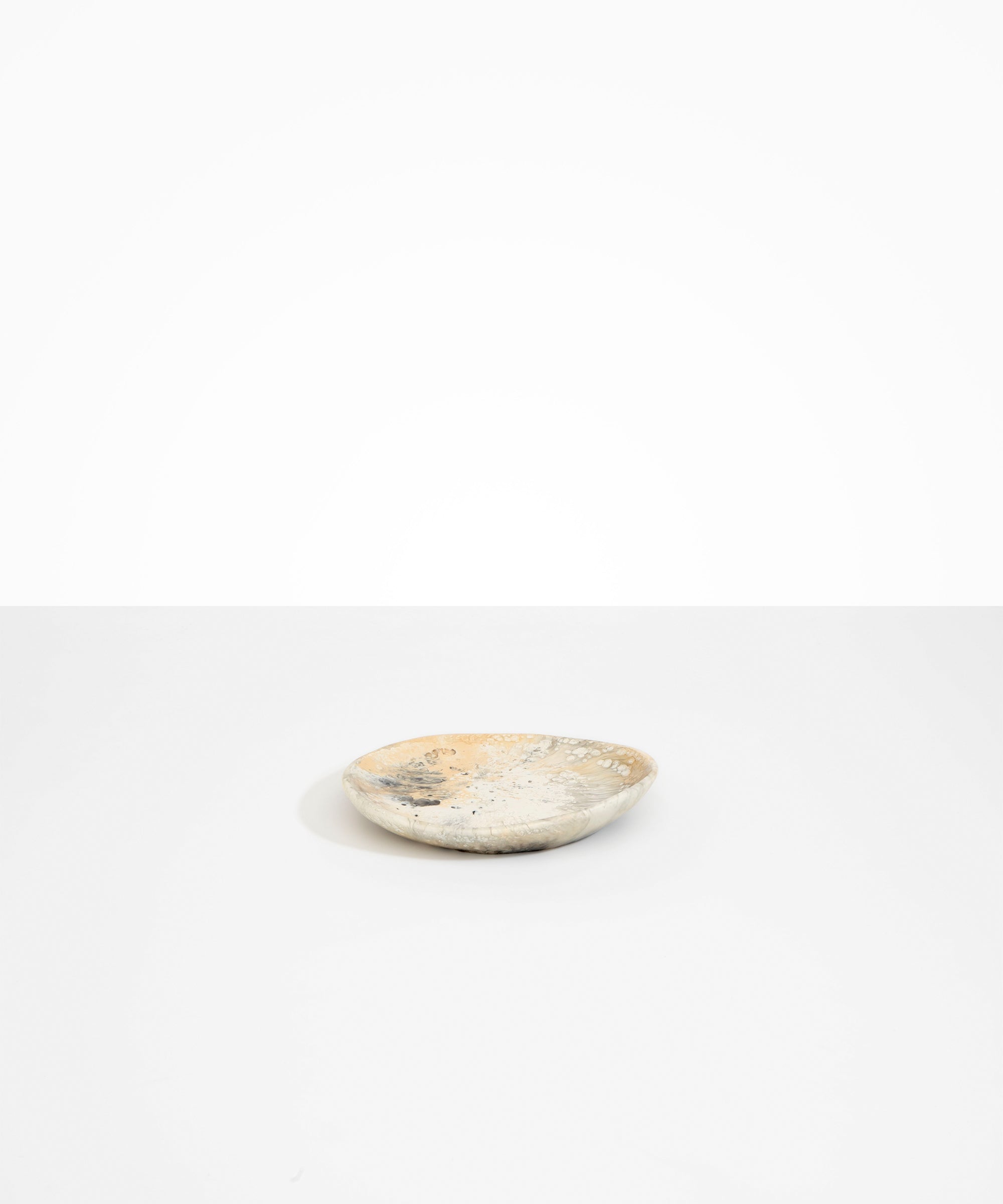 Dinosaur Designs Pebble Side Plate in Sandy Pearl Colour resin