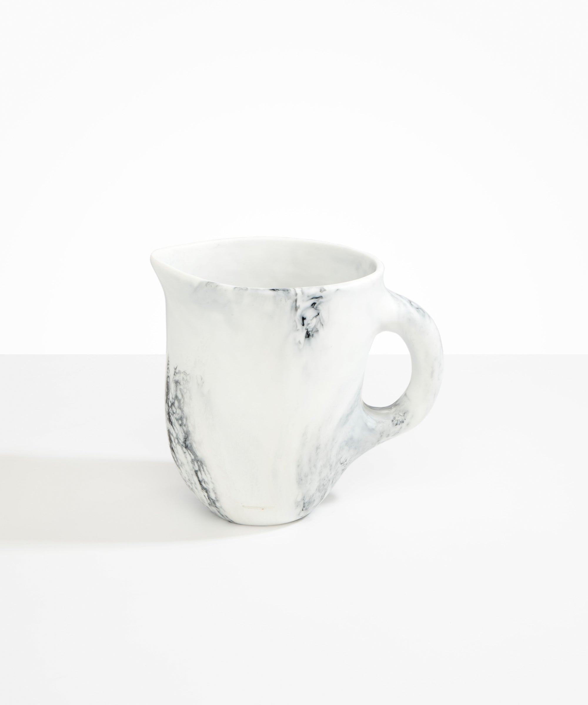 Dinosaur Designs Large Rock Jug in White Marble Colour resin