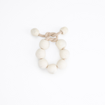 Dinosaur Designs Bold Ball Bracelet in Chalk Swirl Colour resin with One Size Fit