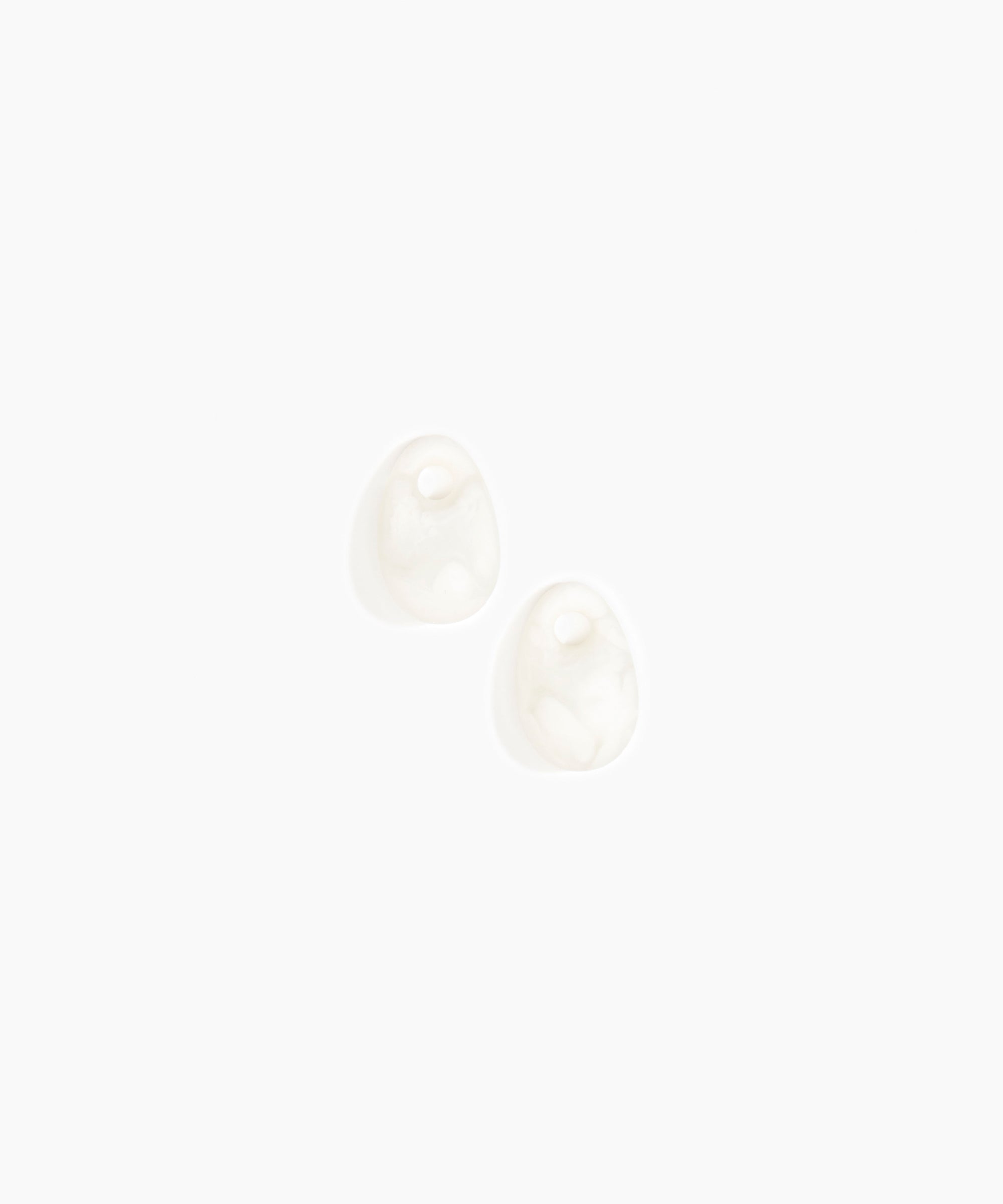 Dinosaur Designs Small Rock Beads in Snow Swirl Colour resin
