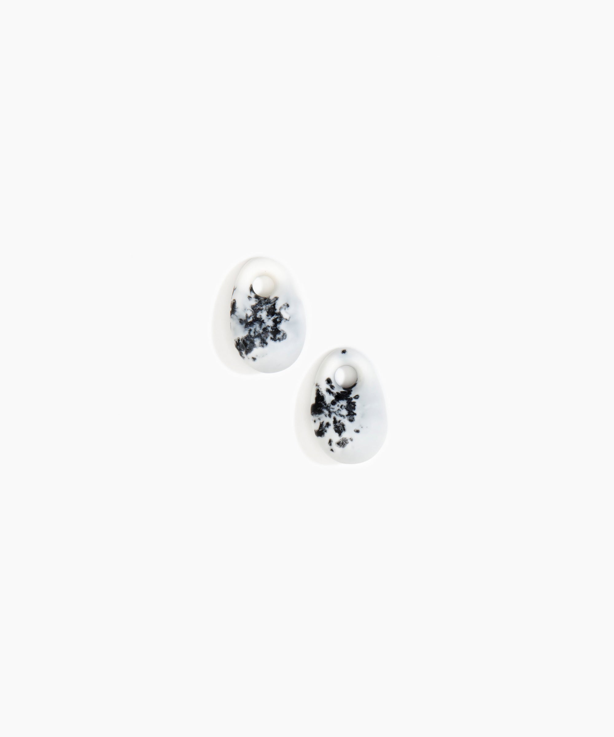 Dinosaur Designs Small Rock Beads in White Marble Colour resin