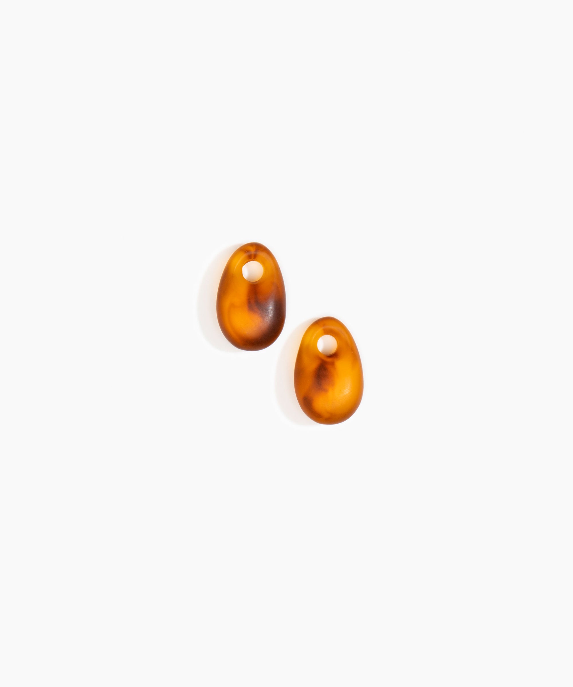 Dinosaur Designs Small Rock Beads in Tortoise Colour resin