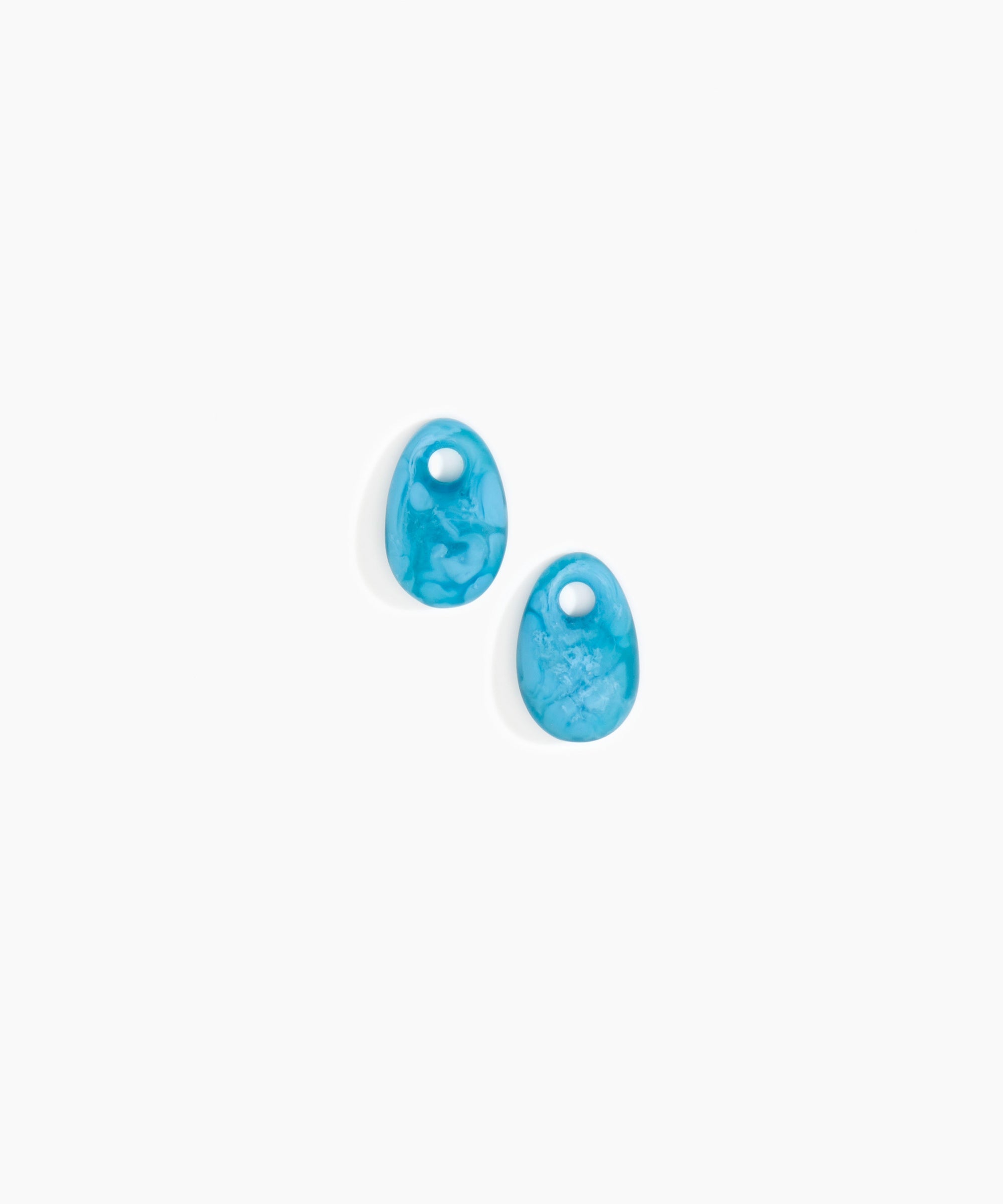Dinosaur Designs Small Rock Beads in Sky Colour resin