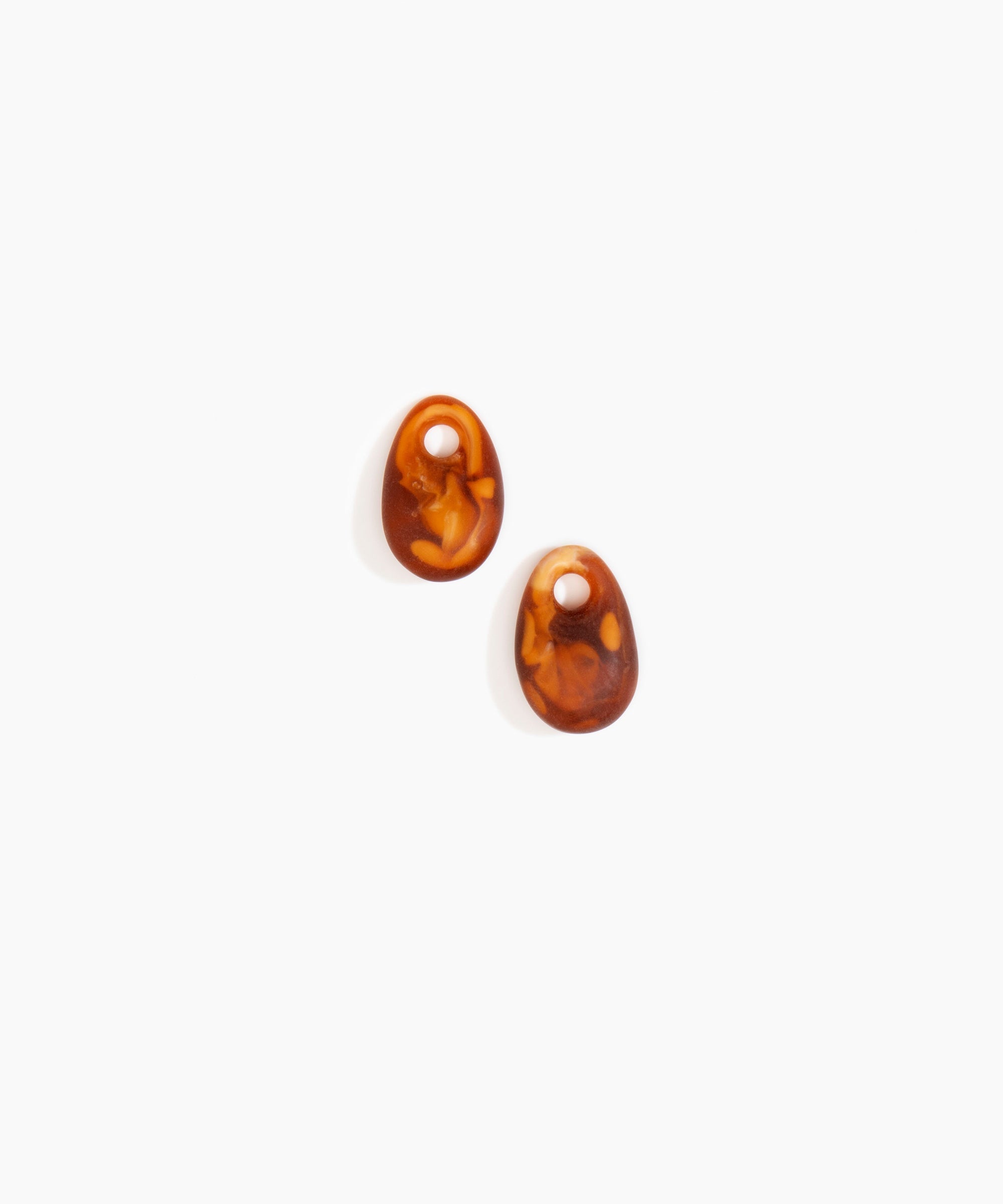 Dinosaur Designs Small Rock Beads in Dark Horn Colour resin