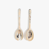 Dinosaur Designs Long Stone Servers in Sandy Pearl Colour resin