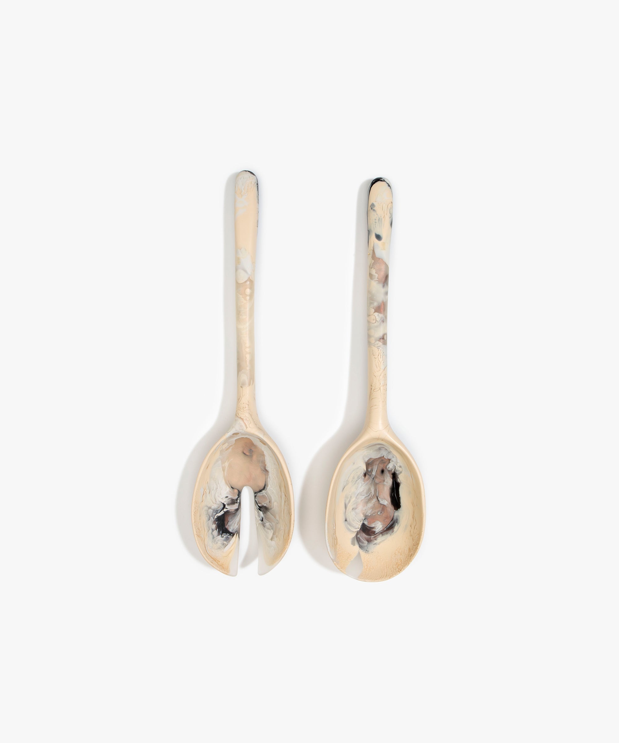 Dinosaur Designs Long Stone Servers in Sandy Pearl Colour resin
