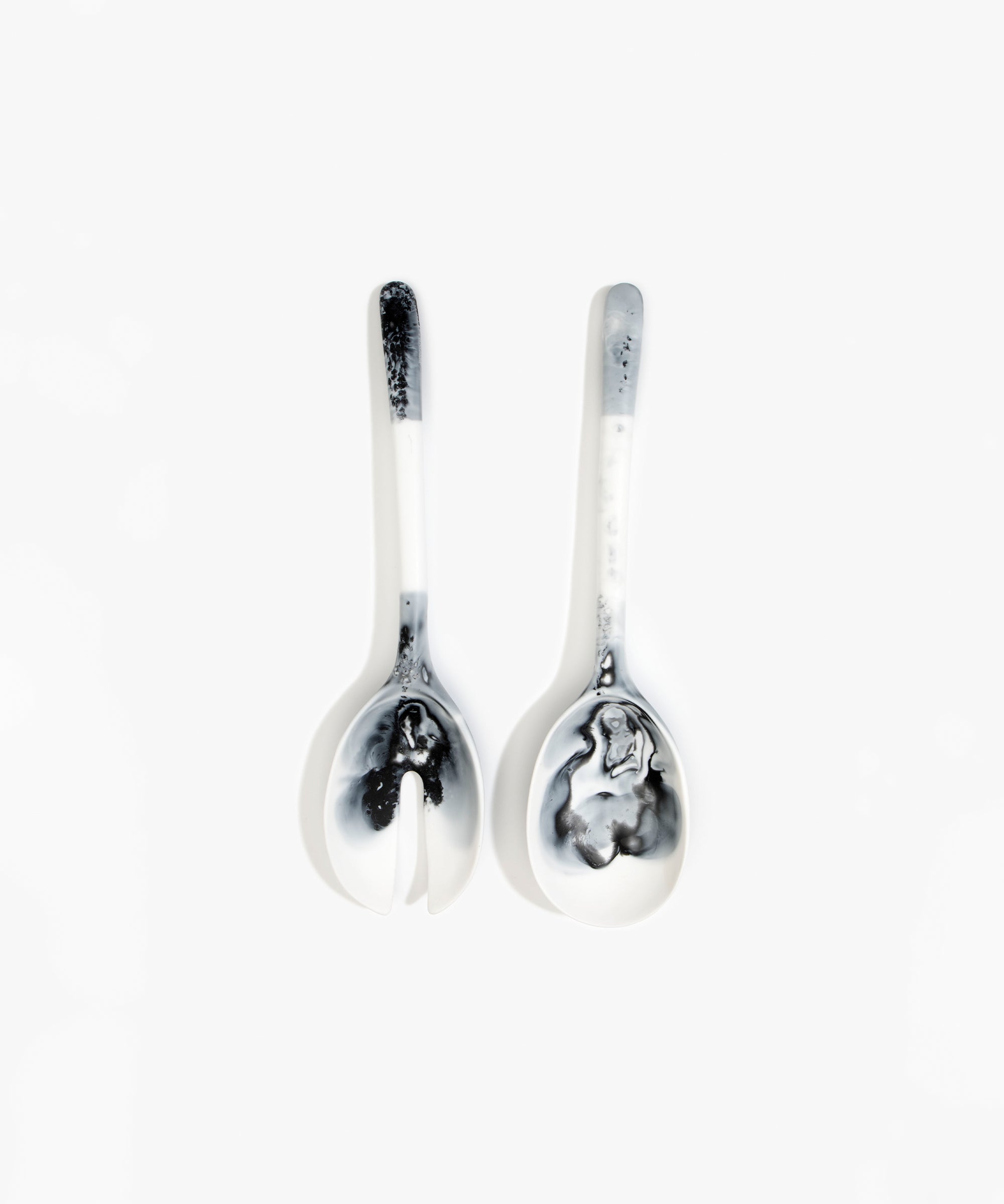 Dinosaur Designs Long Stone Servers in White Marble Colour resin