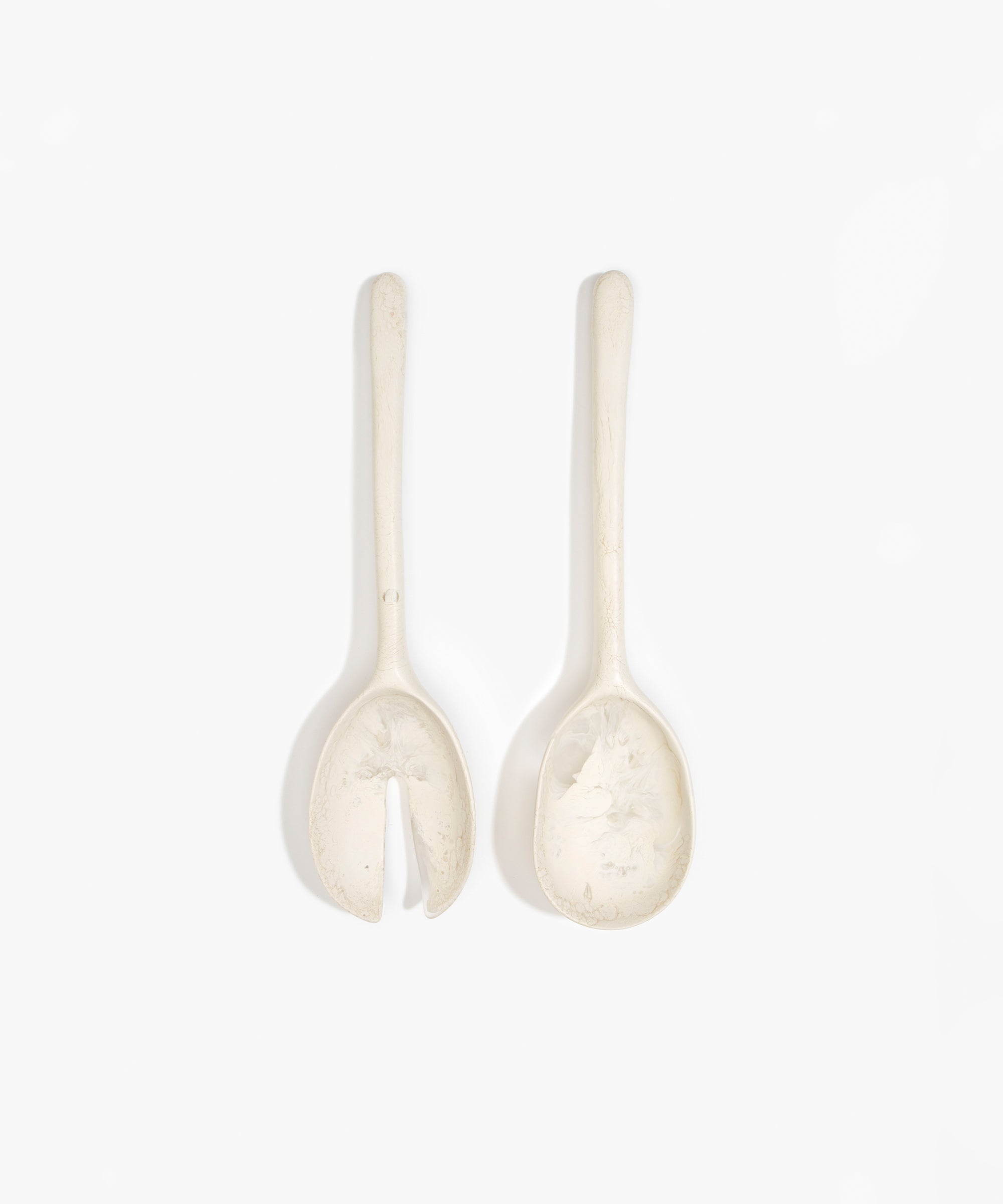 Dinosaur Designs Long Stone Servers in Chalk Swirl Colour resin