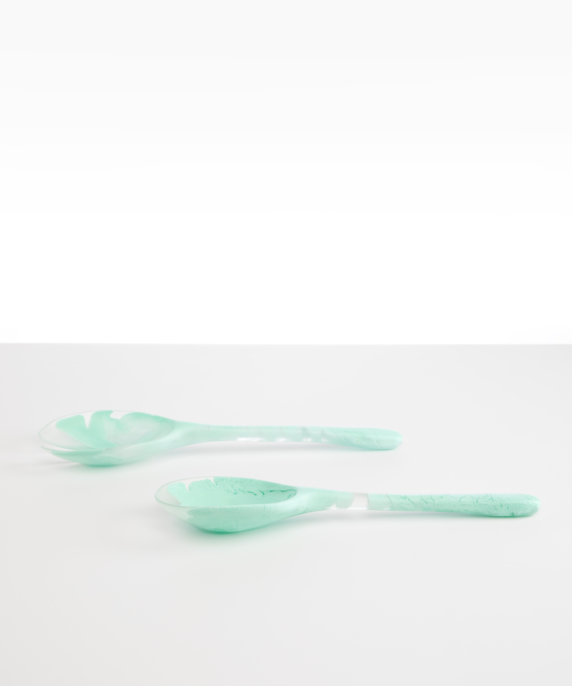Dinosaur Designs Long Stone Servers in Mint Colour resin