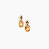 Dinosaur Designs Small River Rock Earrings in Light Horn Colour resin with Studs Backing