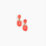 Dinosaur Designs Small River Rock Earrings in Lychee Colour resin with Studs Backing