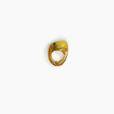 Dinosaur Designs Pebble Ring in Malachite Colour resin with Regular Fit