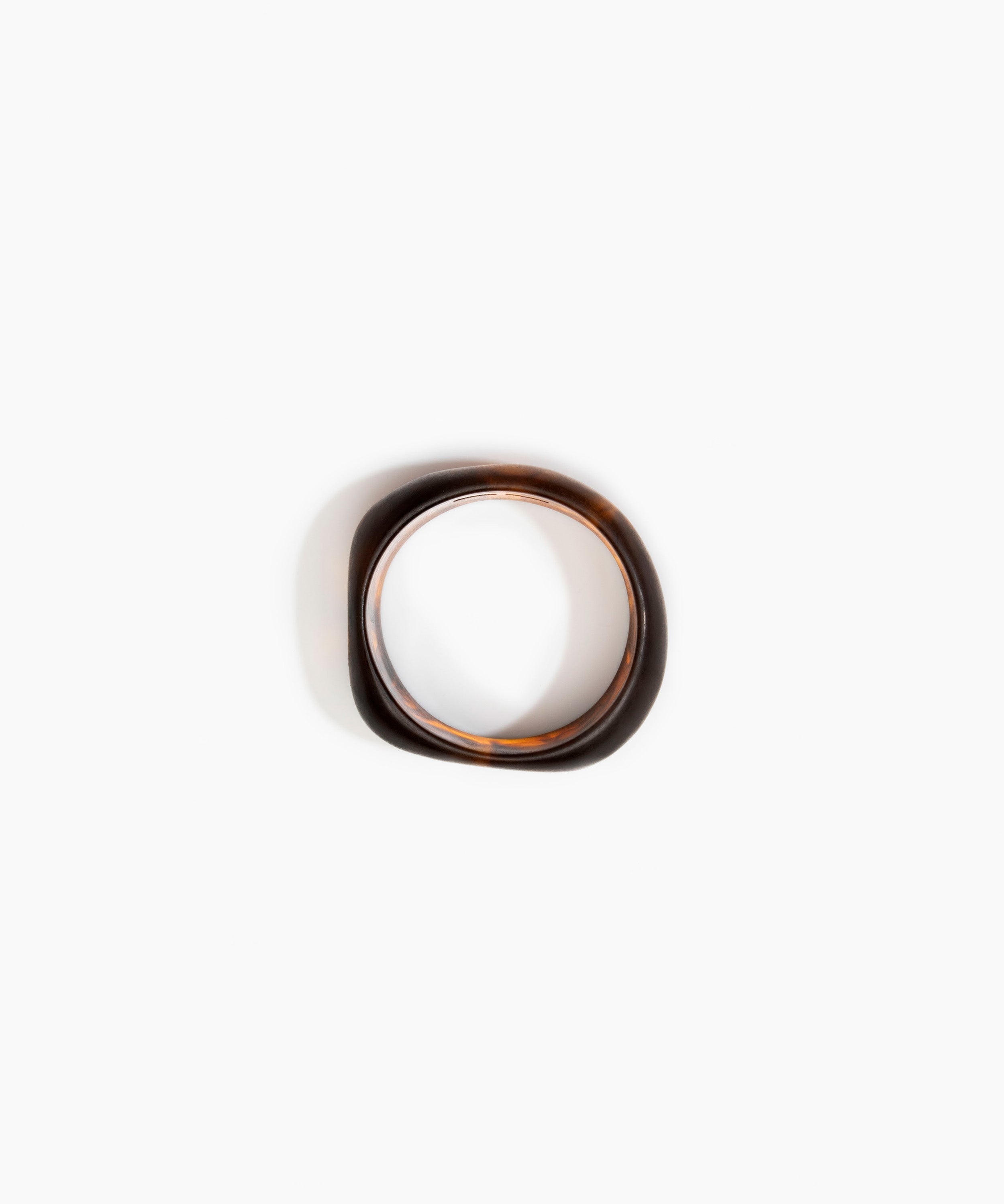 Dinosaur Designs Large Organic Bangle in Tortoise Colour resin with Wide Fit