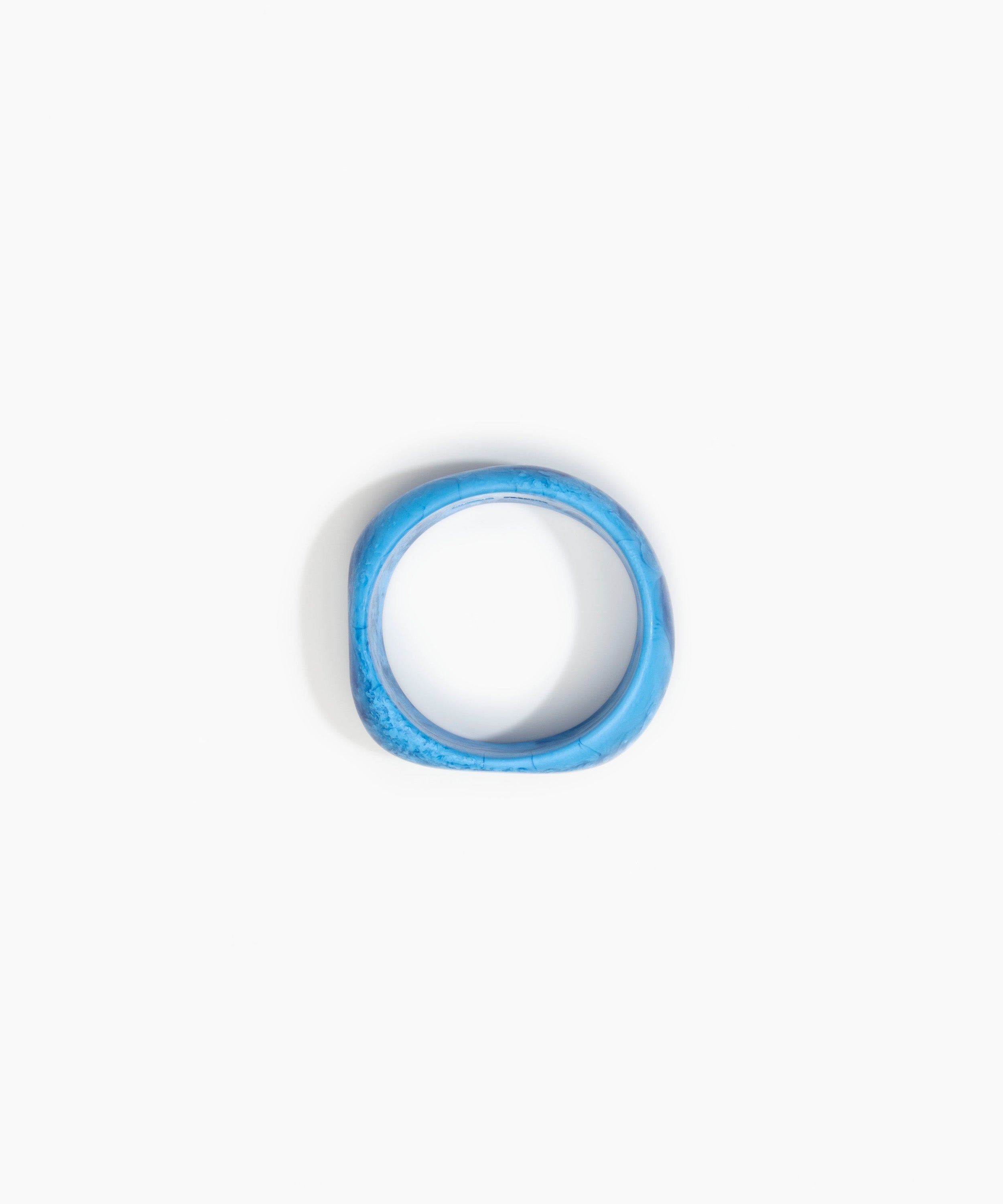 Dinosaur Designs Large Organic Bangle in Sky Colour resin with Wide Fit