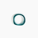 Dinosaur Designs Large Organic Bangle in Lagoon Colour resin with Wide Fit