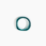 Dinosaur Designs Large Organic Bangle in Lagoon Colour resin with Wide Fit
