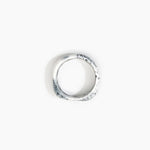 Dinosaur Designs Large Organic Bangle in White Marble Colour resin with Wide Fit