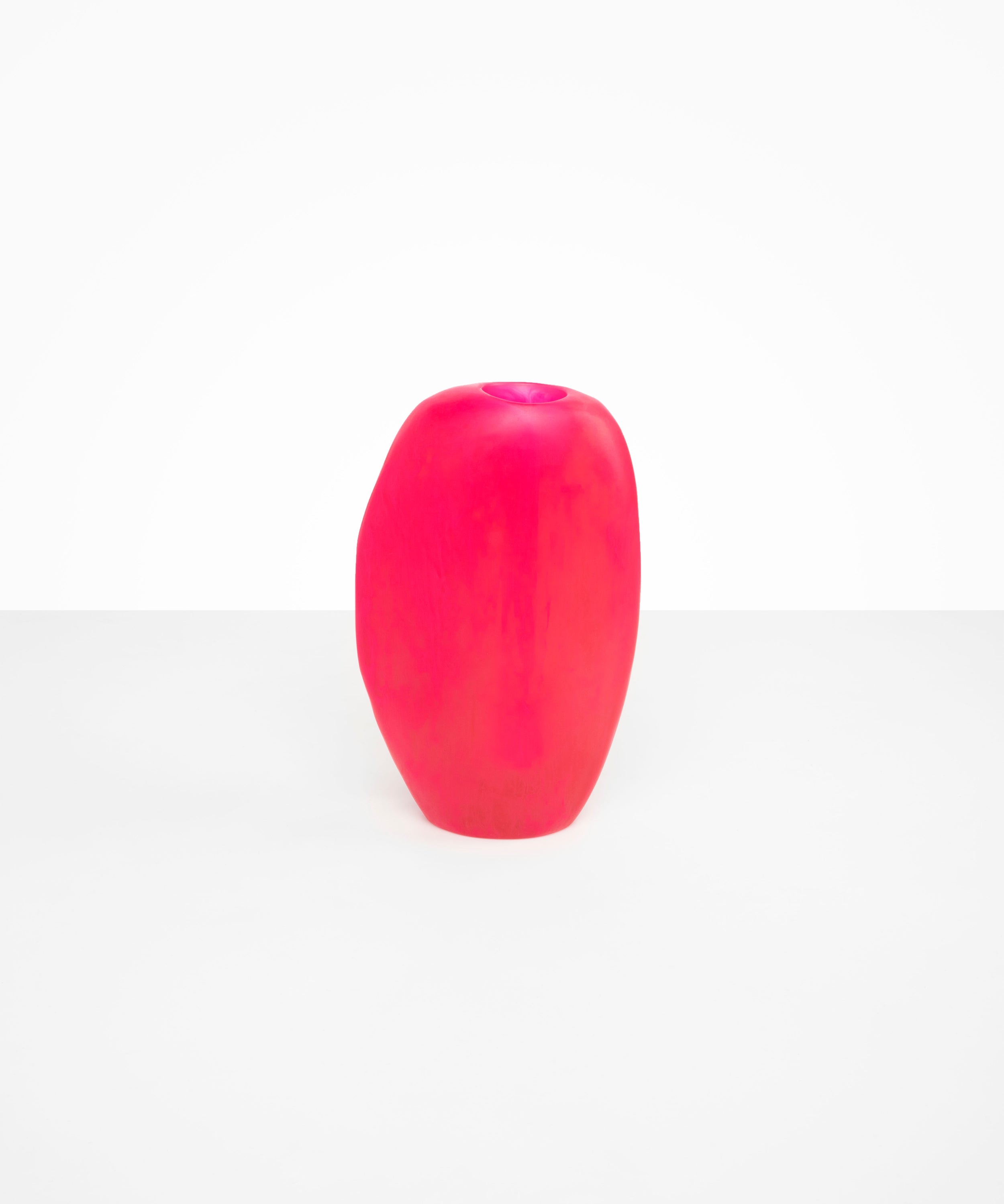 Dinosaur Designs Bold Skipping Stone Vase in Flamingo Colour resin