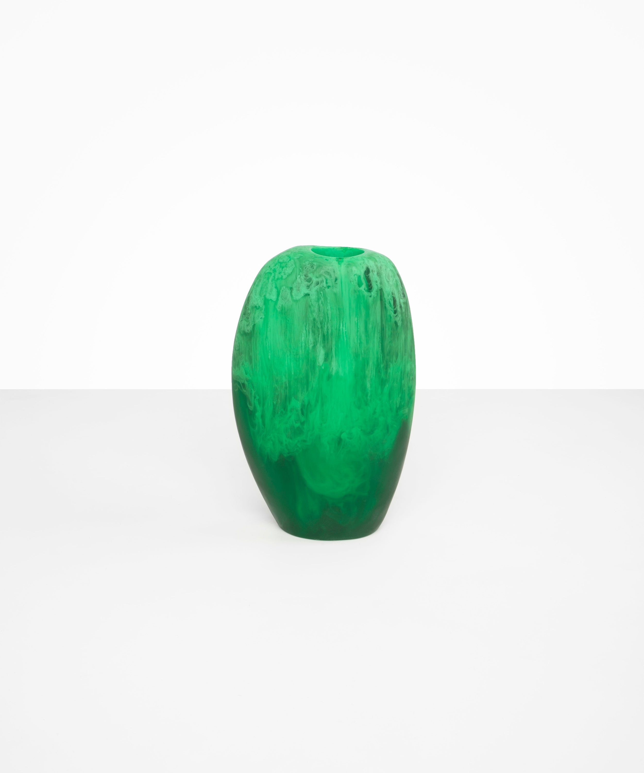 Dinosaur Designs Bold Skipping Stone Vase in Leaf Colour resin
