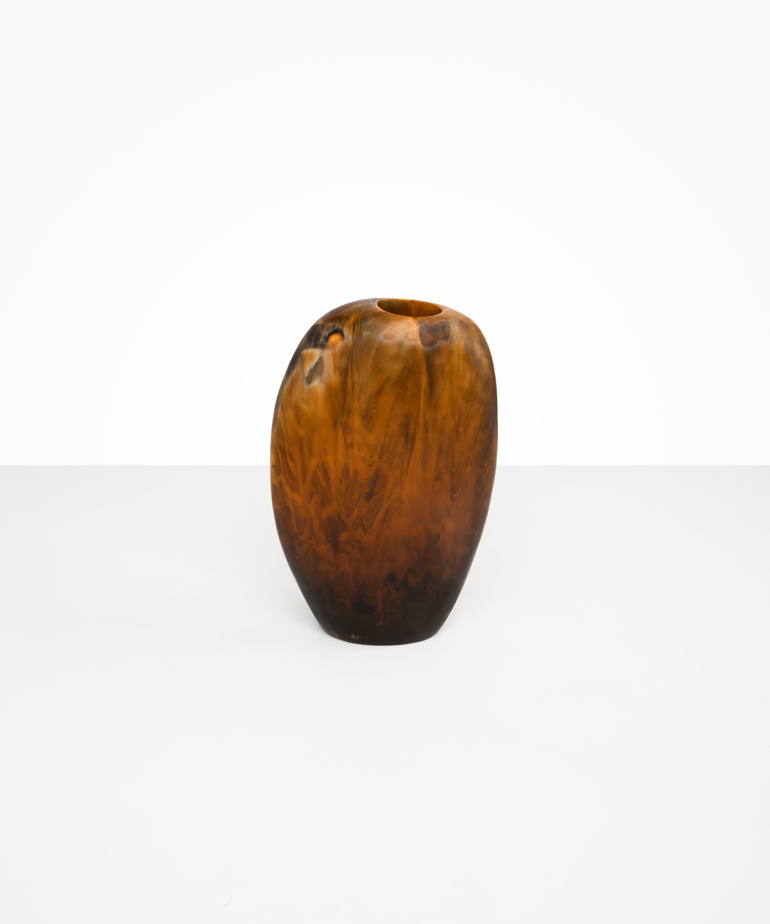 Dinosaur Designs Bold Skipping Stone Vase in Dark Horn Colour resin