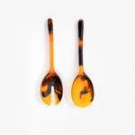 Dinosaur Designs Long Stone Servers in Tortoise Colour resin