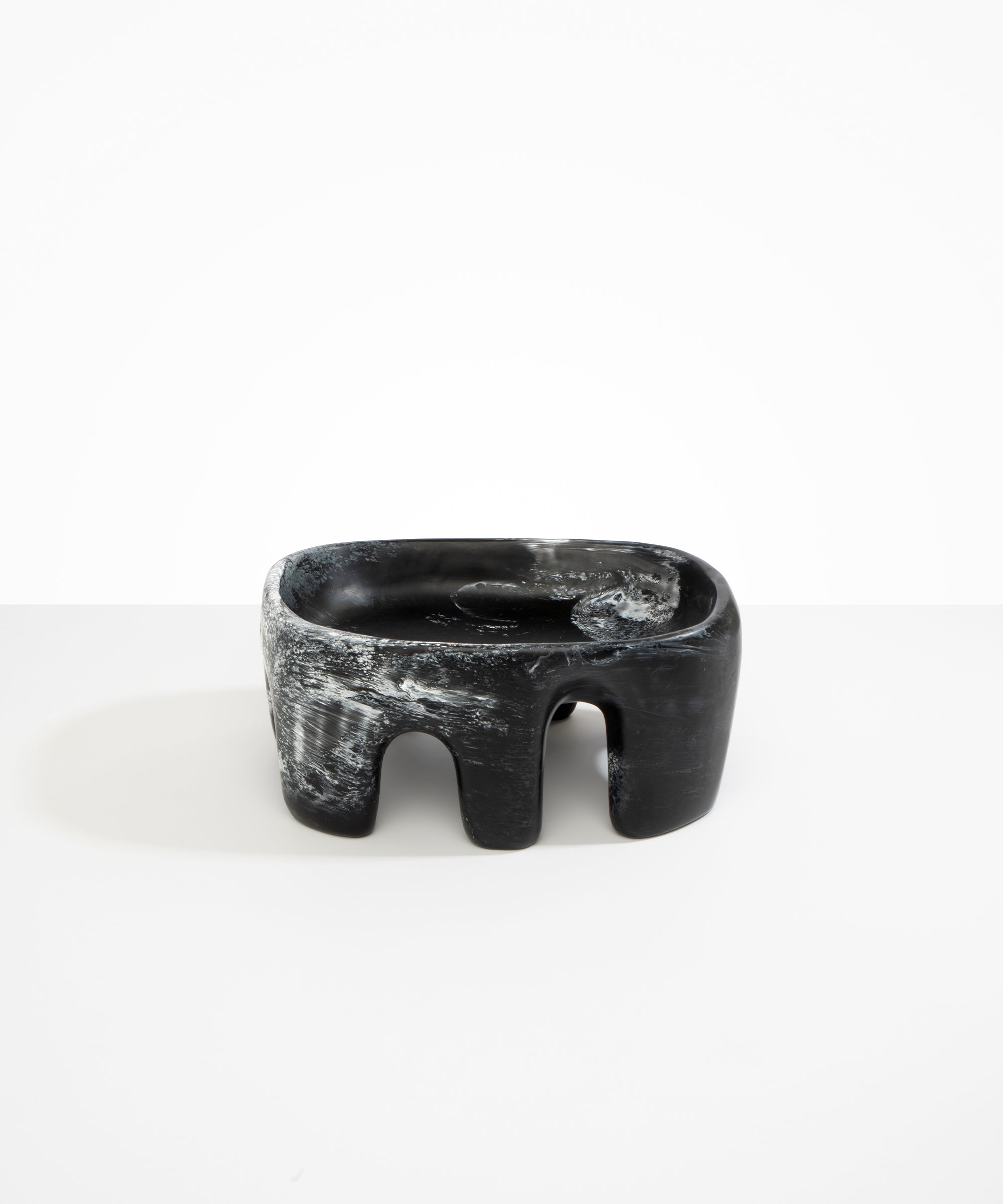 Dinosaur Designs Large Branch Bowl in Black Marble Colour resin