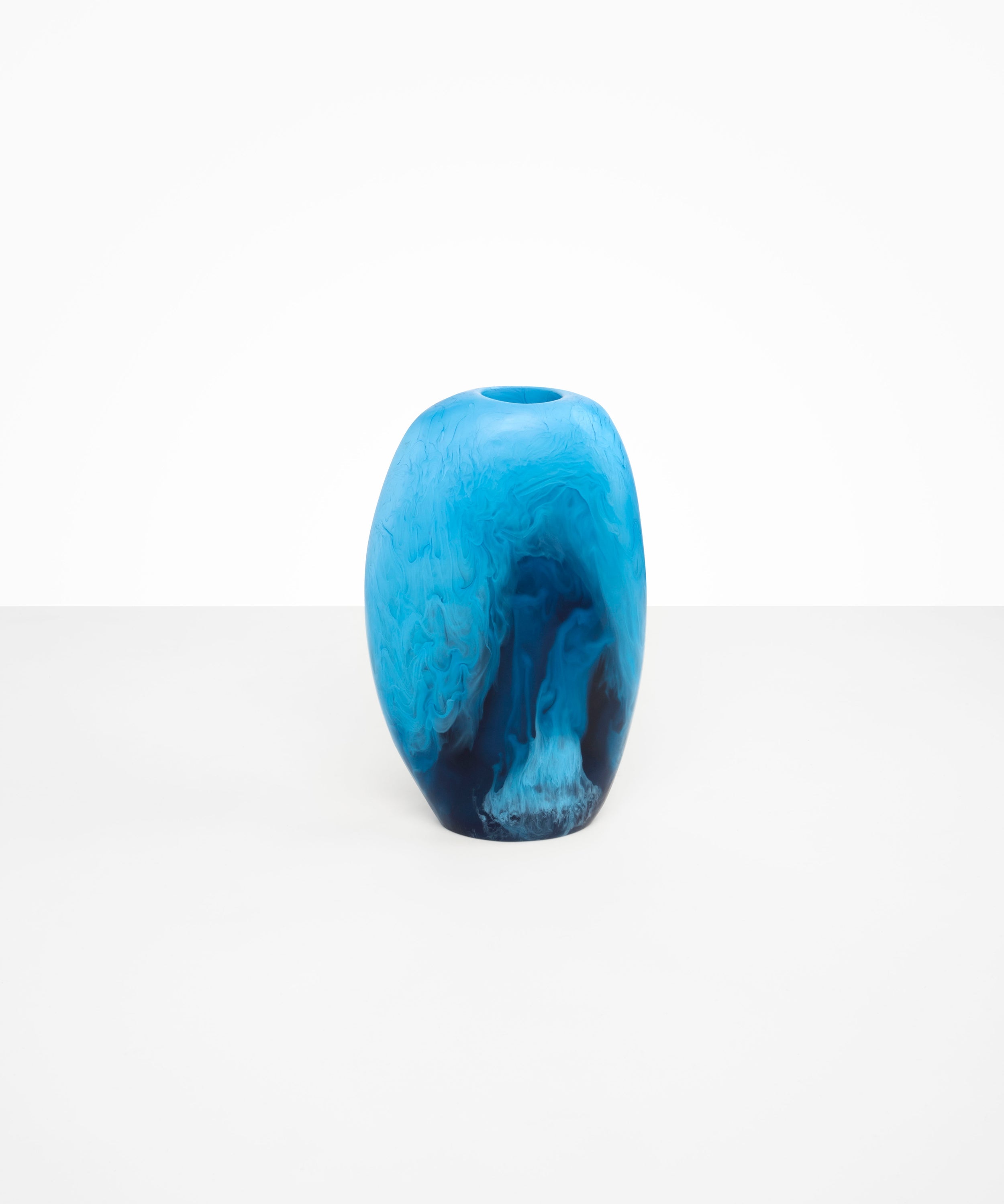 Dinosaur Designs Bold Skipping Stone Vase in Sky Colour resin