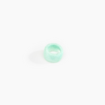 Dinosaur Designs Band Ring in Mint Colour resin with Wide Fit