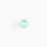 Dinosaur Designs Band Ring in Mint Colour resin with Wide Fit