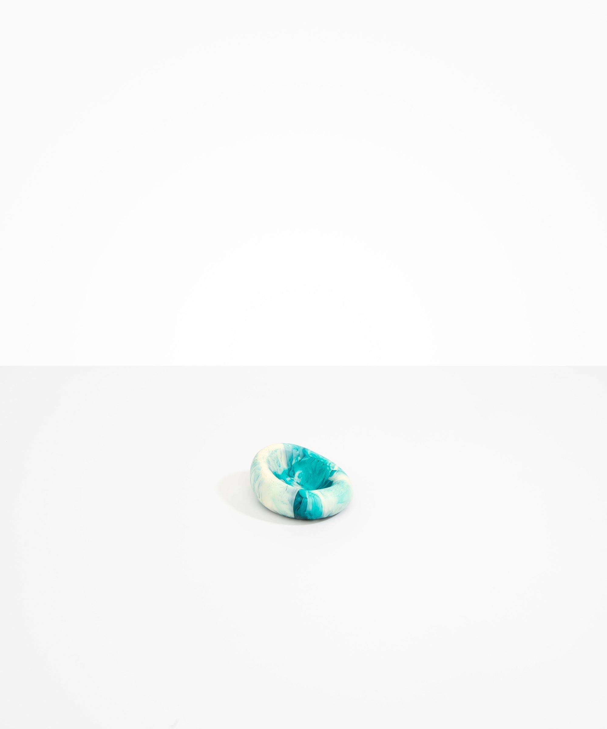 Dinosaur Designs Small Drift Dish in Lagoon Colour resin