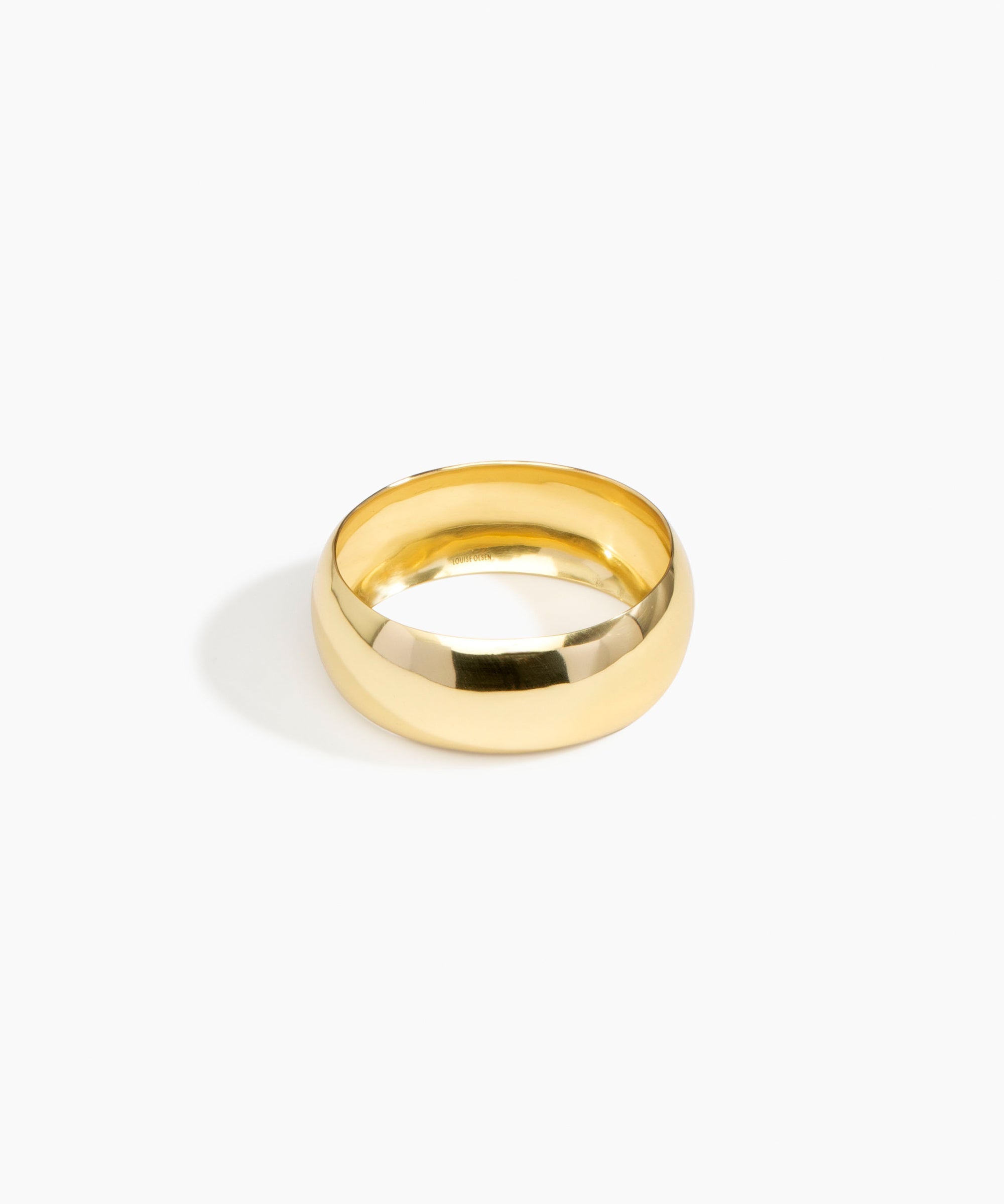 LO Collections Medium Oval Bangle in Nano-Coated Brass Material resin with Wide Fit