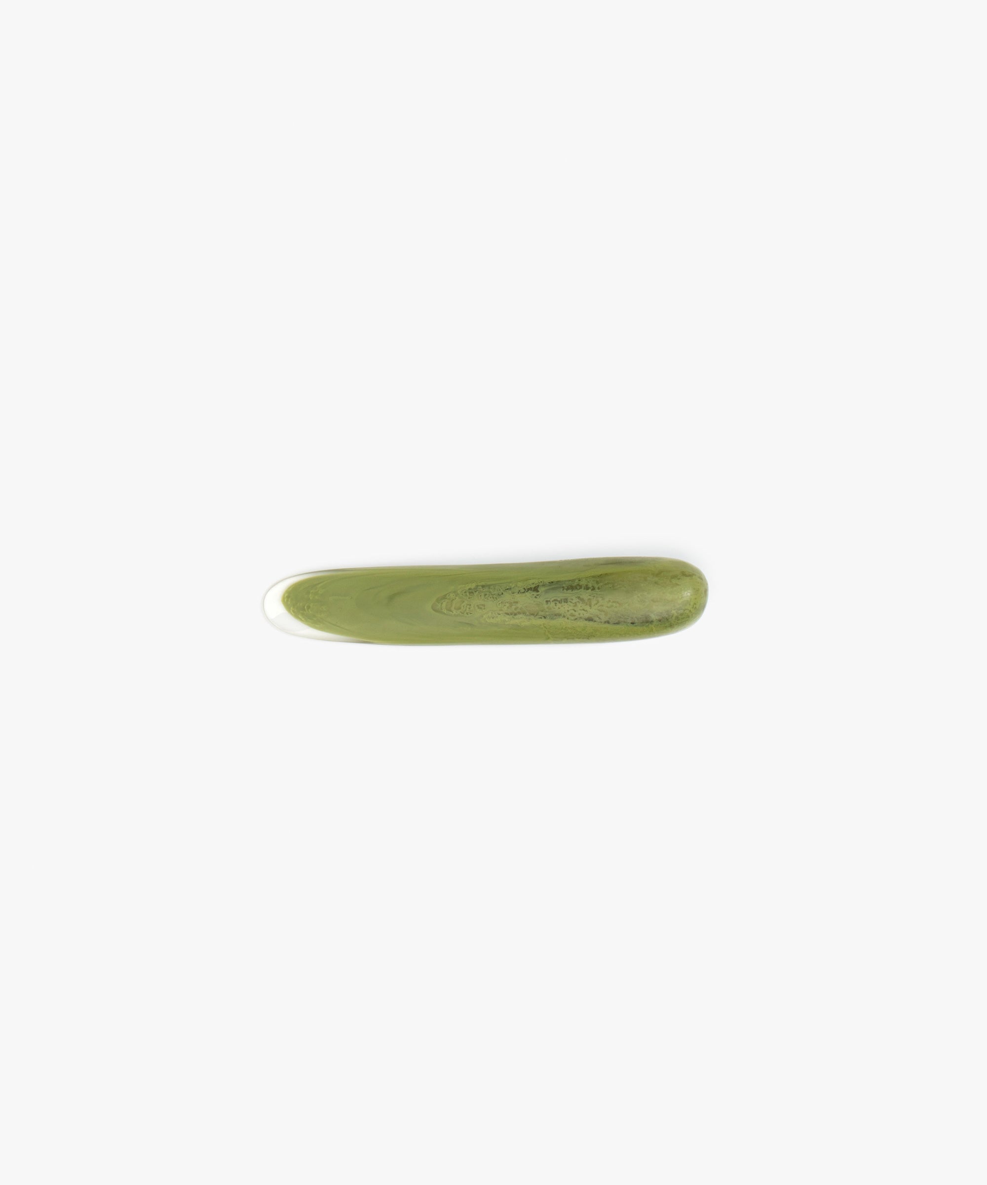 Dinosaur Designs Stone Butter Knife in Olive Colour resin