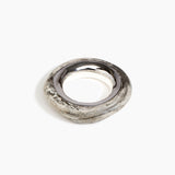 Dinosaur Designs Large Drift Duo Bangle in Granite Colour resin with Silver-Plated Brass Material