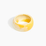 Dinosaur Designs Large Organic Oval Bangle in Daisy Colour resin with Wide Fit