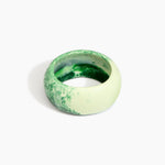 Dinosaur Designs Large Organic Oval Bangle in Grass Colour resin with Wide Fit