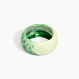 Dinosaur Designs Large Organic Oval Bangle in Grass Colour resin with Wide Fit