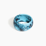 Dinosaur Designs Large Organic Oval Bangle in Water Colour resin with Wide Fit