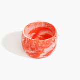 Dinosaur Designs Extra Large Organic Oval Bangle in Strawberry Colour resin with Wide Fit