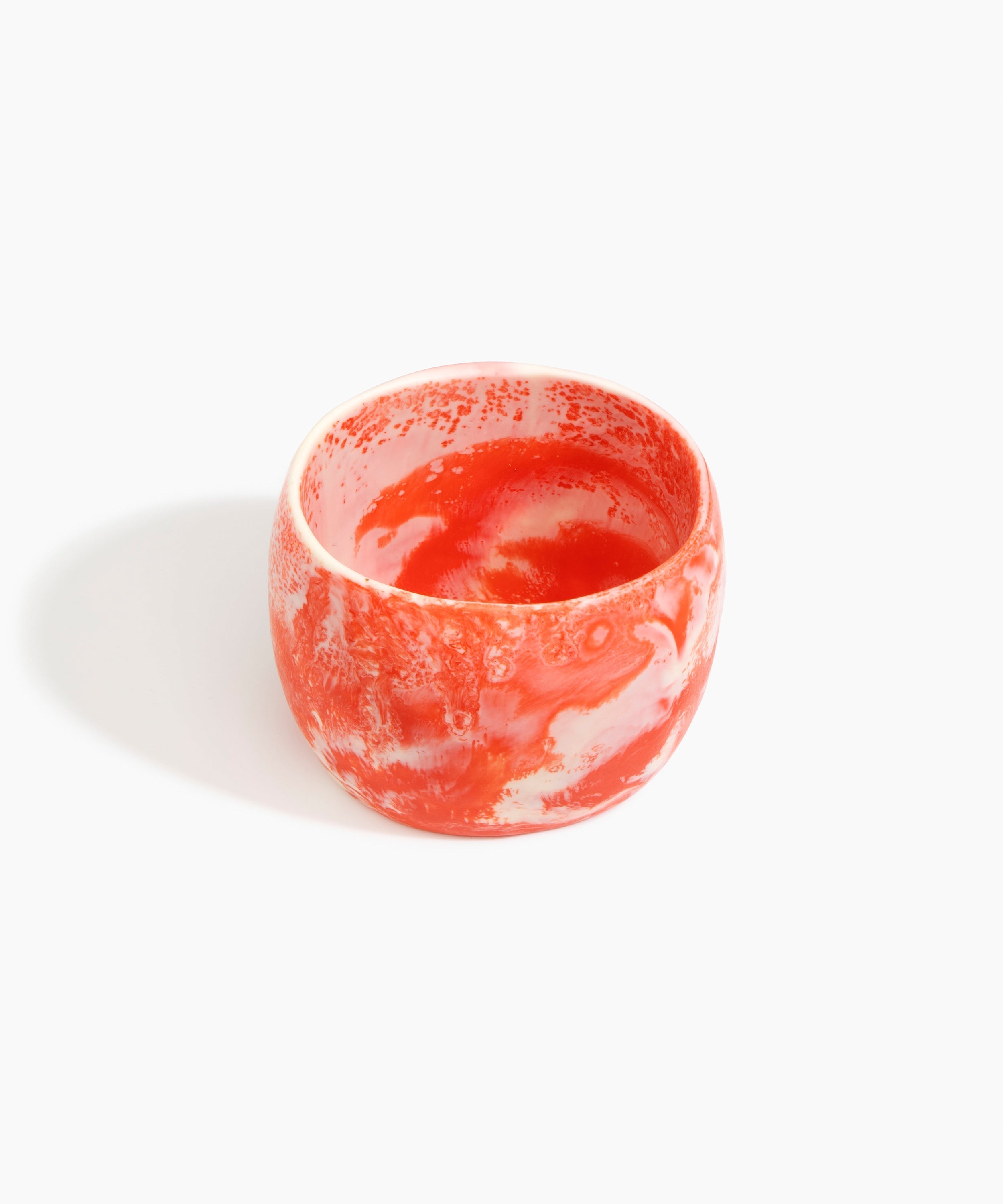 Dinosaur Designs Extra Large Organic Oval Bangle in Strawberry Colour resin with Wide Fit