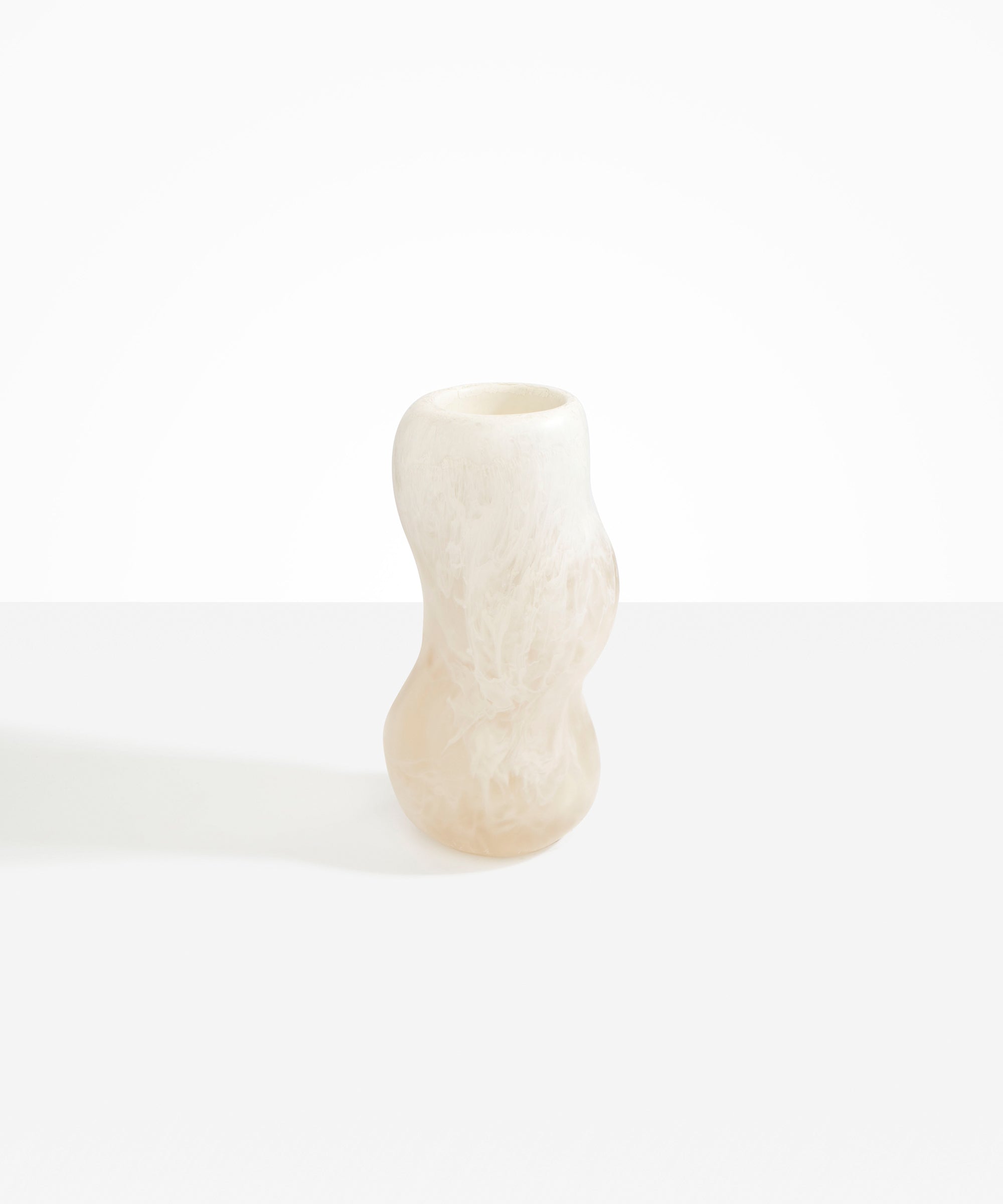 Dinosaur Designs Medium Valley Vase in Chalk Swirl Colour resin