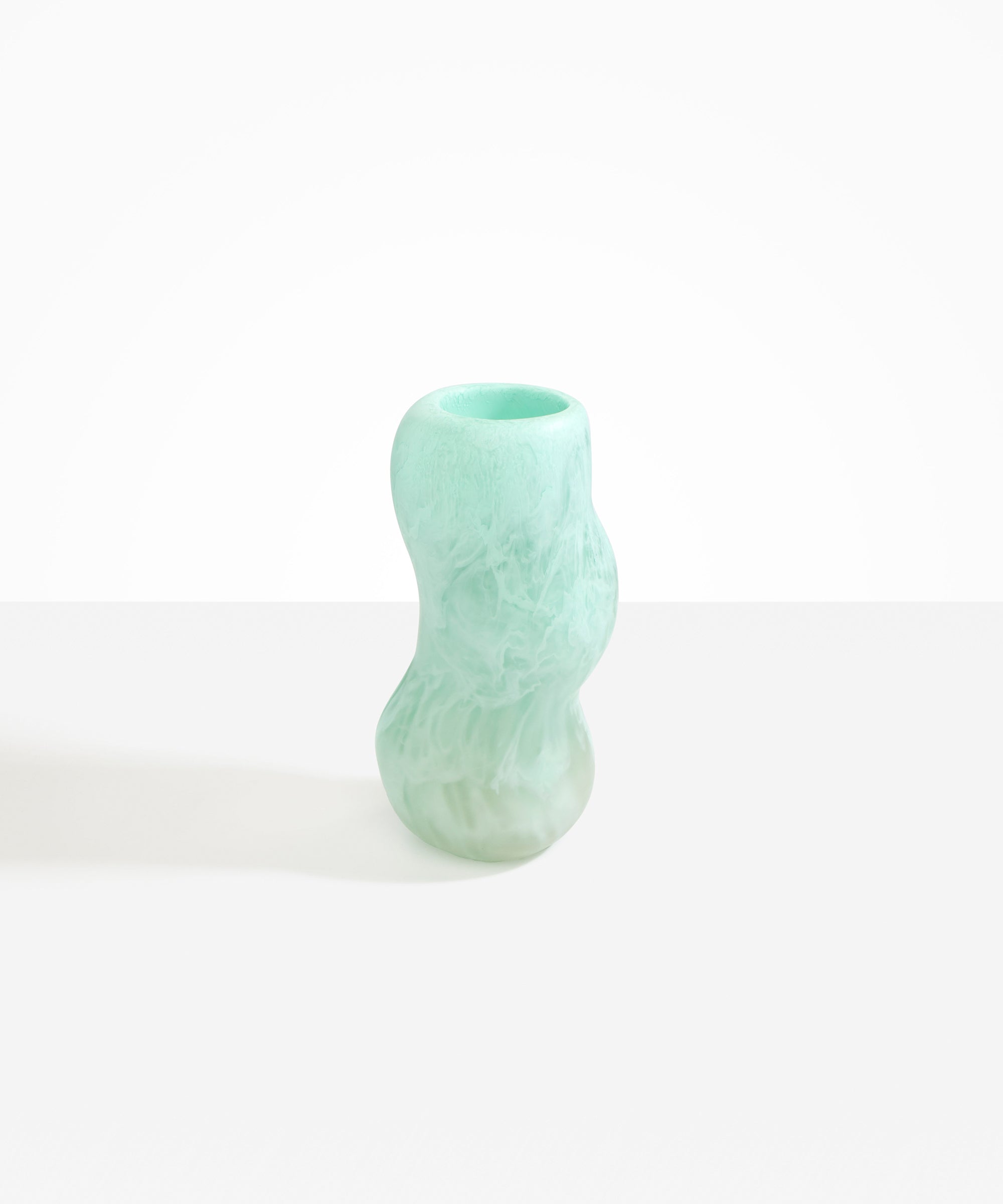 Dinosaur Designs Medium Valley Vase in Mint Colour resin