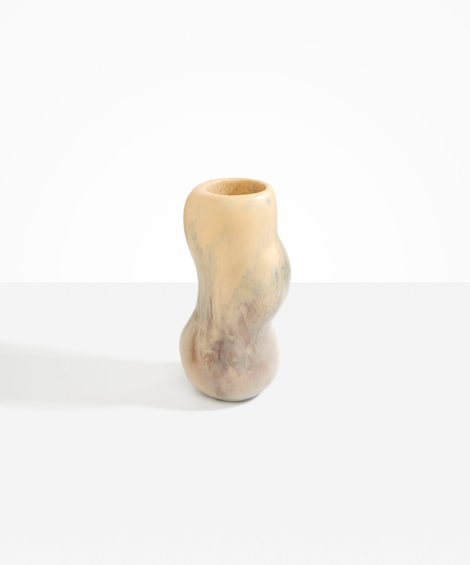 Dinosaur Designs Medium Valley Vase in Sandy Pearl Colour resin