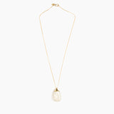 Dinosaur Designs Medium River Rock Pendant in Chalk Swirl Colour resin with Gold-Filled Material