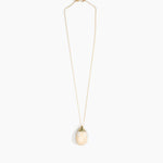 Dinosaur Designs Medium River Rock Pendant in Sandy Pearl Colour resin with Gold-Filled Material