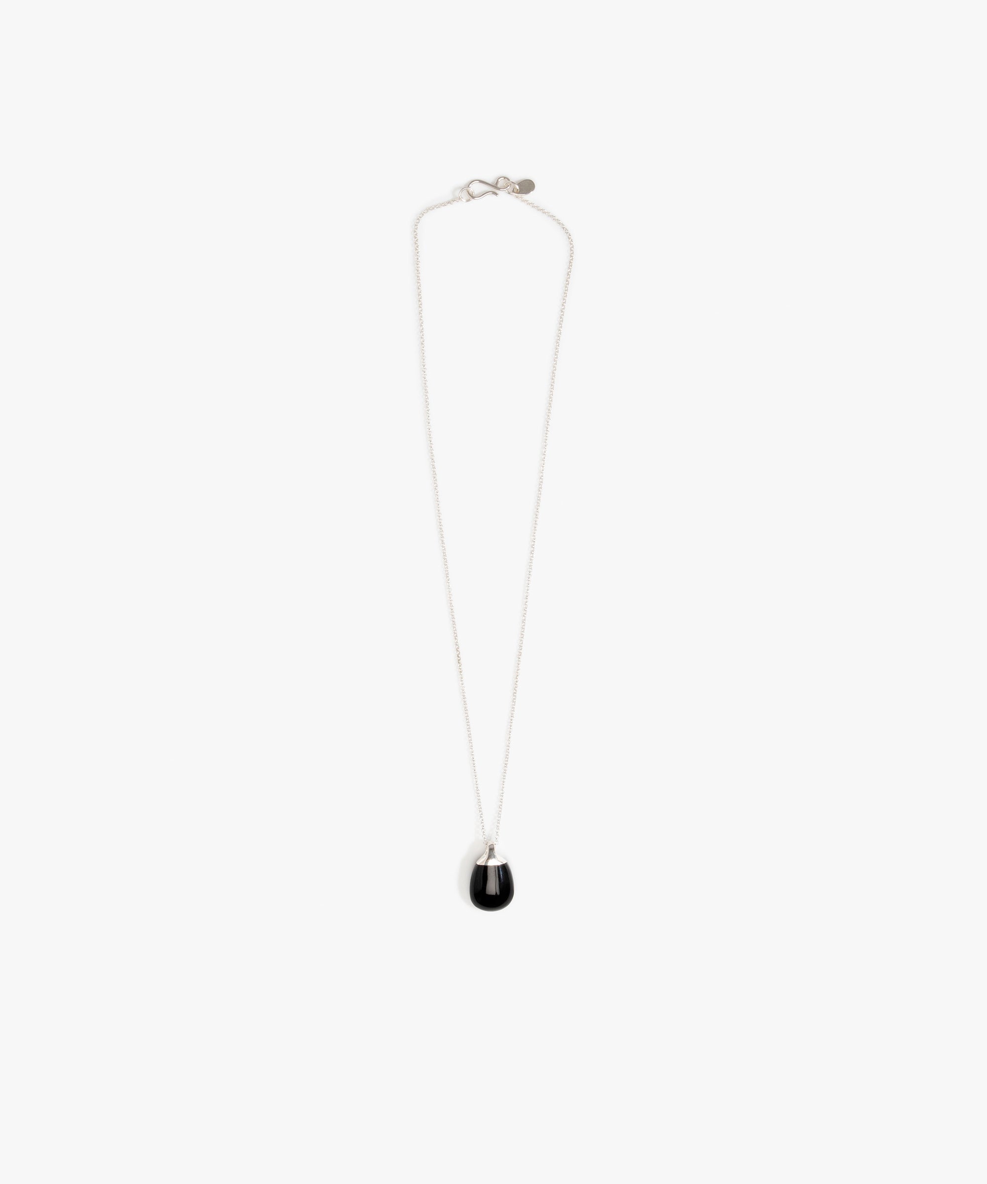 Dinosaur Designs Small River Rock Pendant in Black Colour resin with 925 Sterling Silver Material