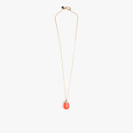 Dinosaur Designs Small River Rock Pendant in Lychee Colour resin with Gold-Filled Material