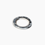 Dinosaur Designs Small Drift Duo Bangle in Slate Colour resin with Silver-Plated Brass Material