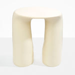 Dinosaur Designs Rock Tower Table in Cream Colour resin