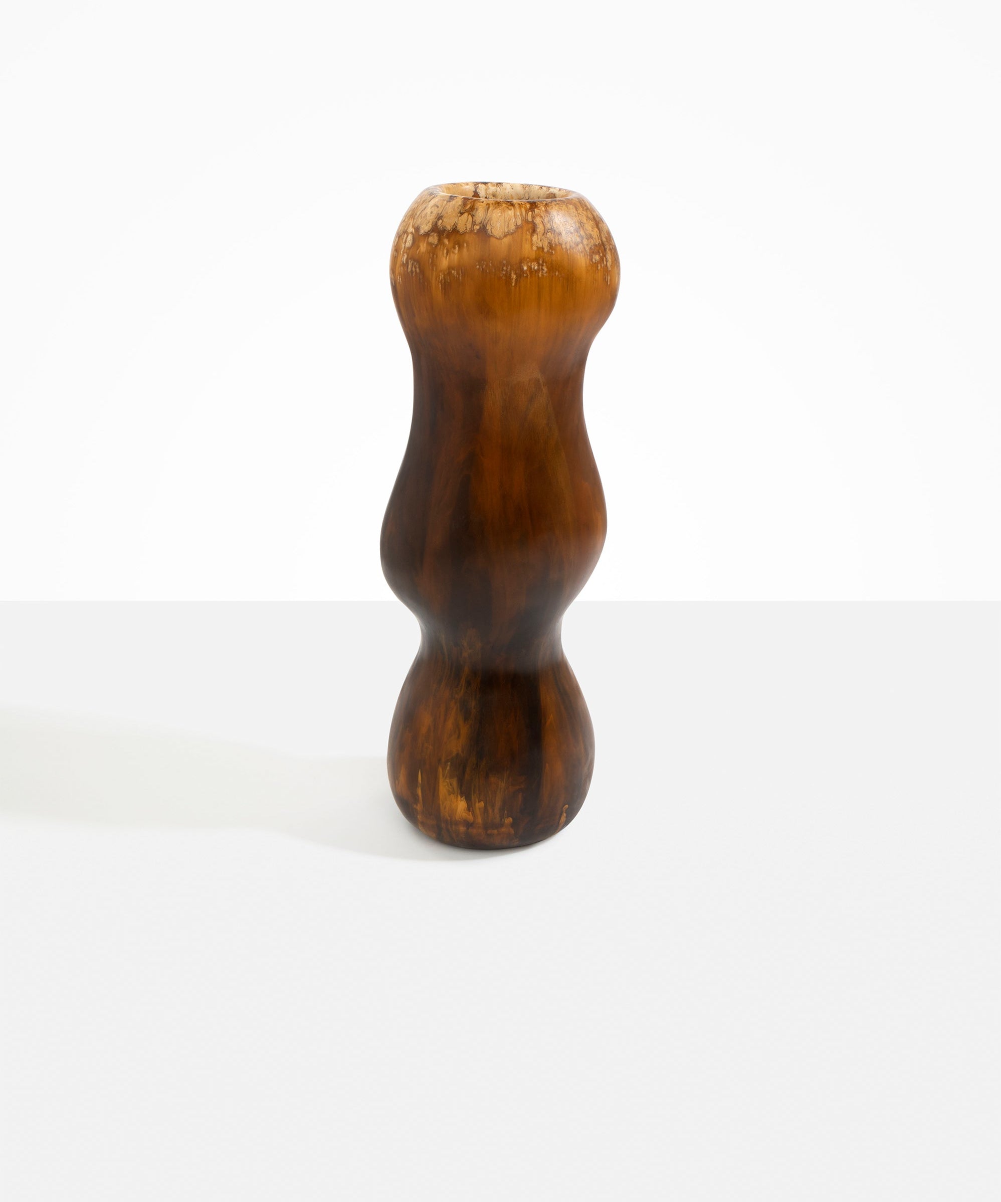 Dinosaur Designs Large Mountain Vase in Dark Horn Colour resin
