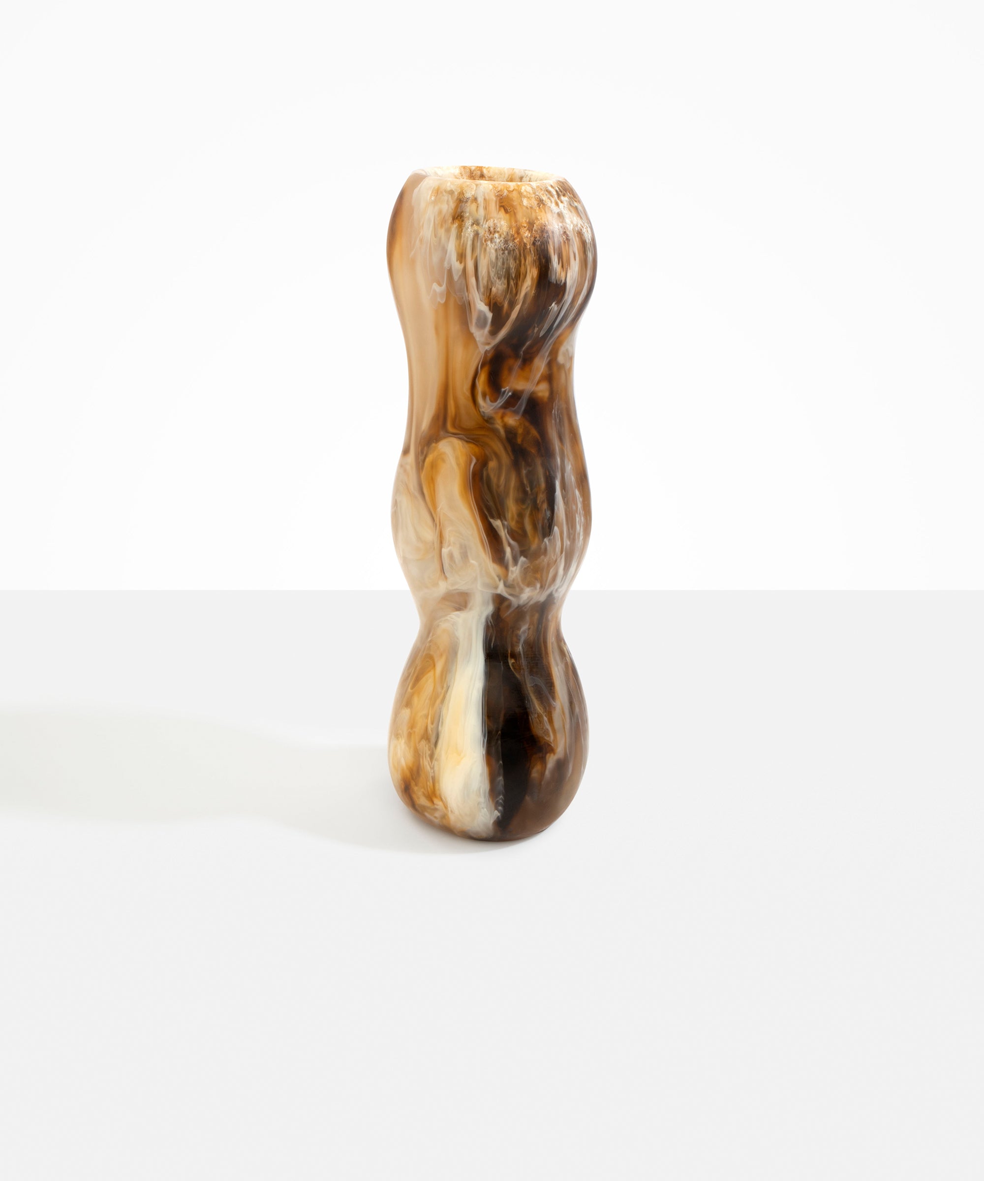 Dinosaur Designs Large Mountain Vase in Light Horn Colour resin